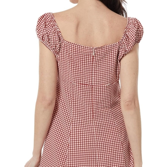 ✅️NEW Levi's Women's Clementine Cap Sleeve Red Gingham Mini Dress, SIZE: XL - Picture 3 of 16